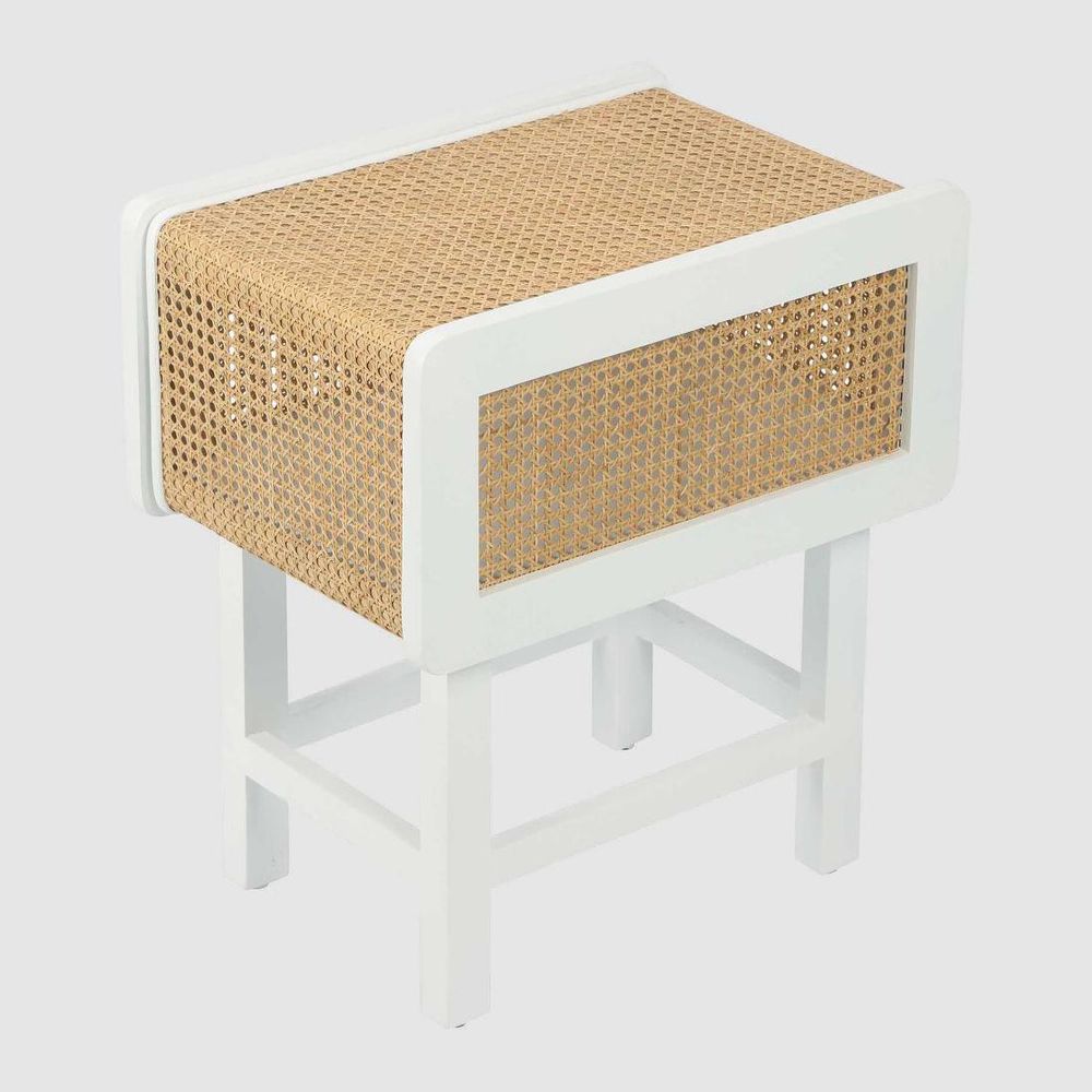 Zoe Bedside Table Chalk