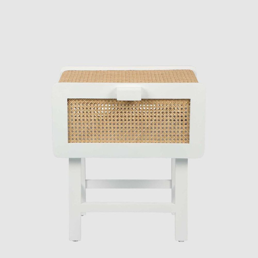 Zoe Bedside Table Chalk