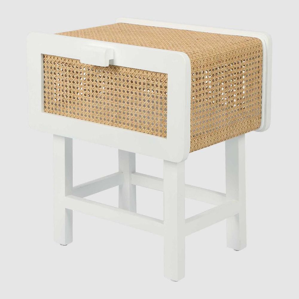 Zoe Bedside Table Chalk