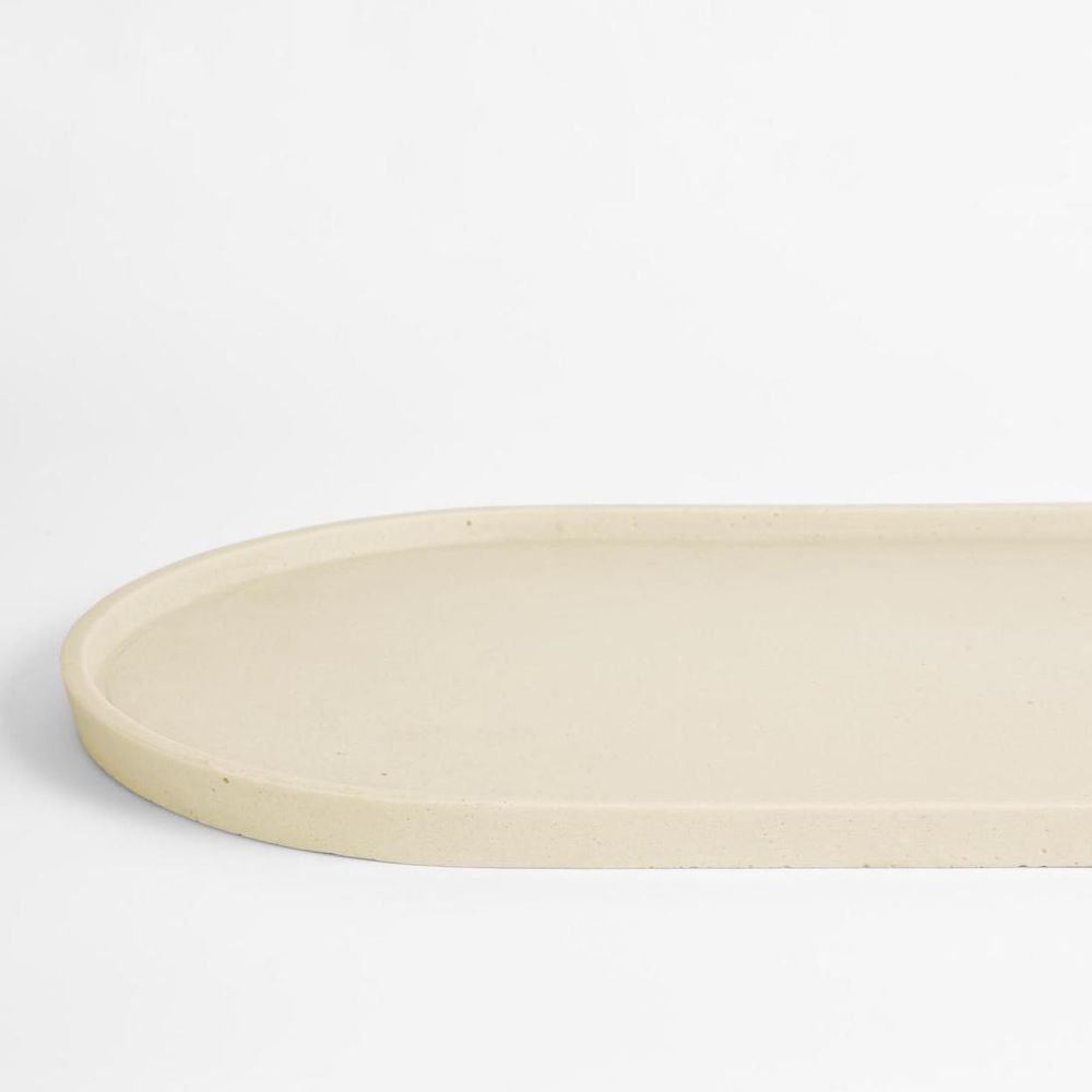 Esher 椭圆形盘子 3 件套 粉笔