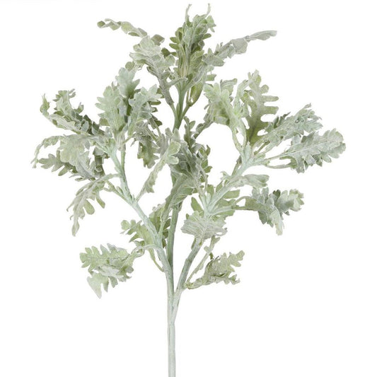 Dusty Miller Flocked Spray 40Cm Grey Green