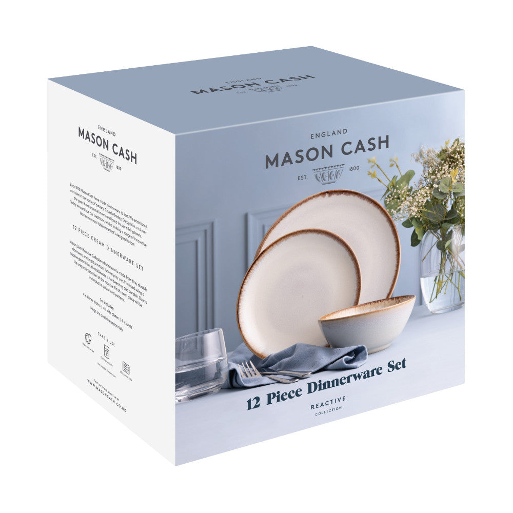 Mason Cash Reactive Cream 12pc Dinnerset