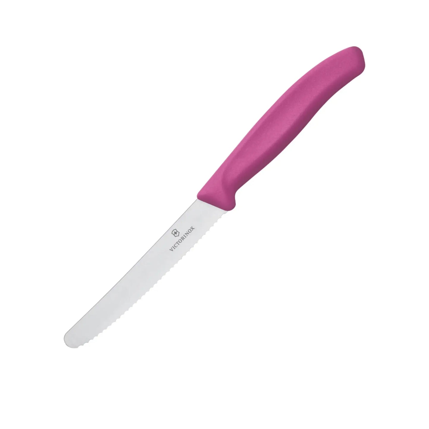 *Victorinox RT Wavy Edge Steak & Tomato Knife 11cm - Magenta
