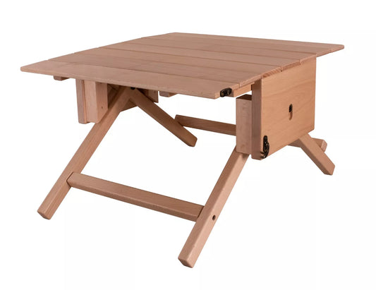 Peer Sorensen - Folding Picnic Caddy Table – Beechwood Brilliance Meets Portable Elegance