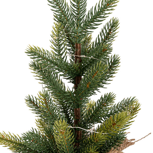 Pine Burlap Jute Table Top Tree Green (36cmH)