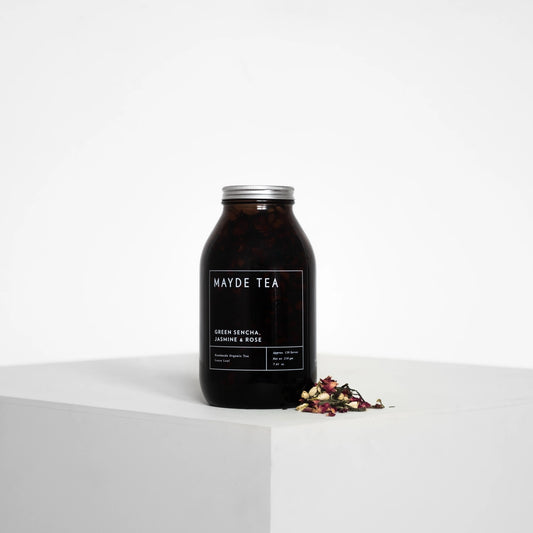 Green Sencha, Jasmine & Rose 120 SERVE AMBER JAR