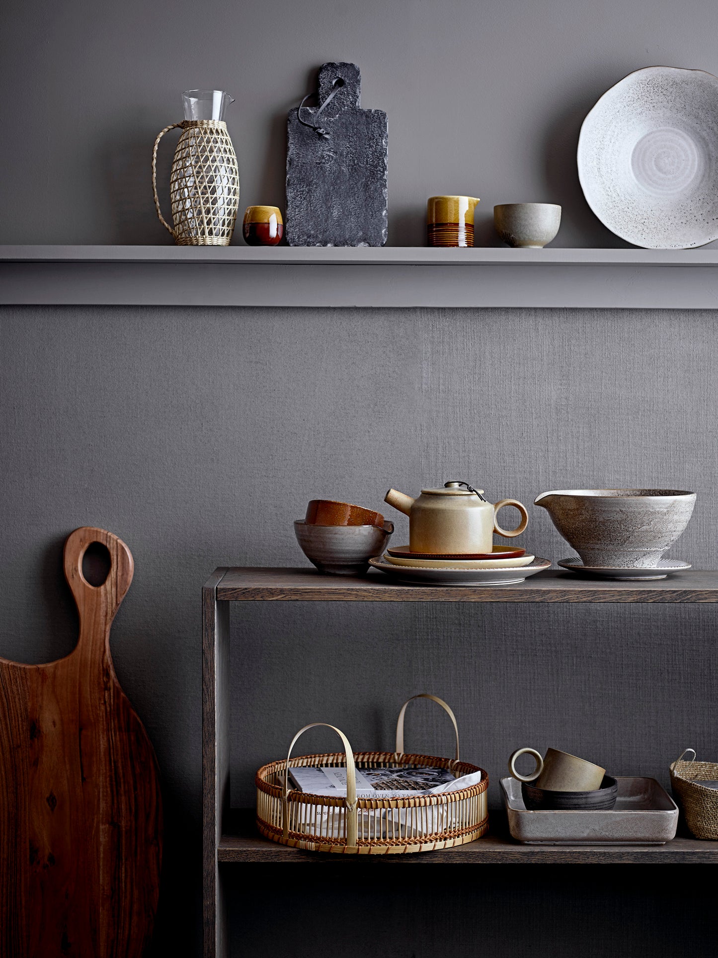 テア エスプレッソ カップ、ブラウン、ストーンウェア