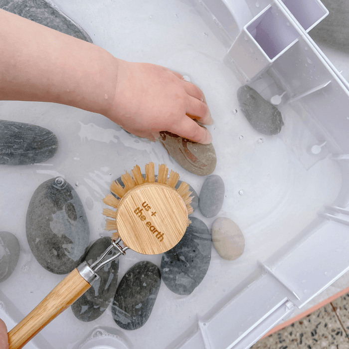 竹製食器洗いブラシ 交換可能なヘッドを備えた環境に優しい食器用ブラシ