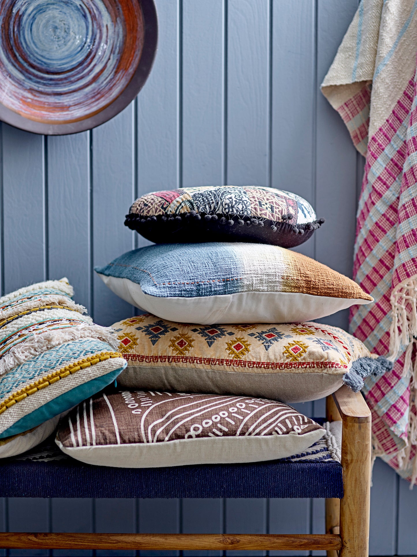 Fausia 毛毯,红色,棉质