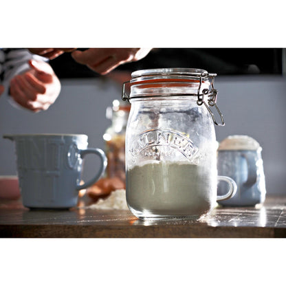 Round Clip Top Jar, 1 Litre