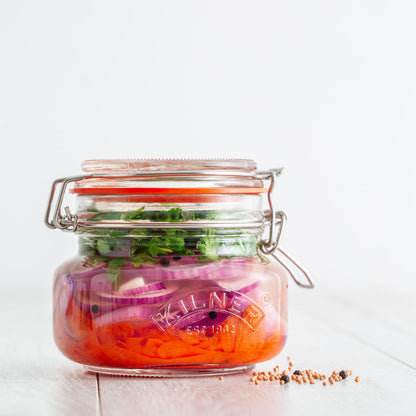 Square Clip Top Jar, 500ml