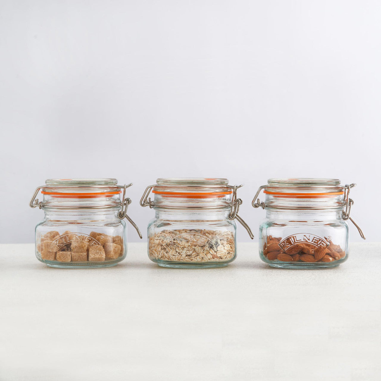 Square Clip Top Jar, 500ml