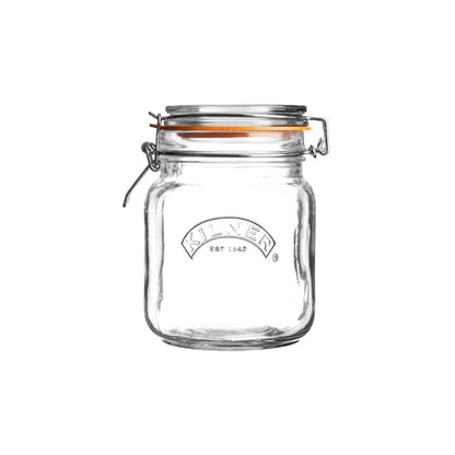 Square Clip Top Jar - 1 Litre