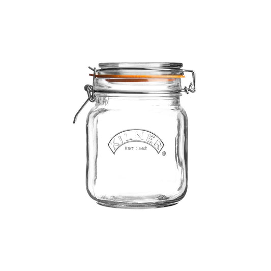 Square Clip Top Jar - 1 Litre