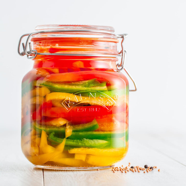 Square Clip Top Jar - 1 Litre