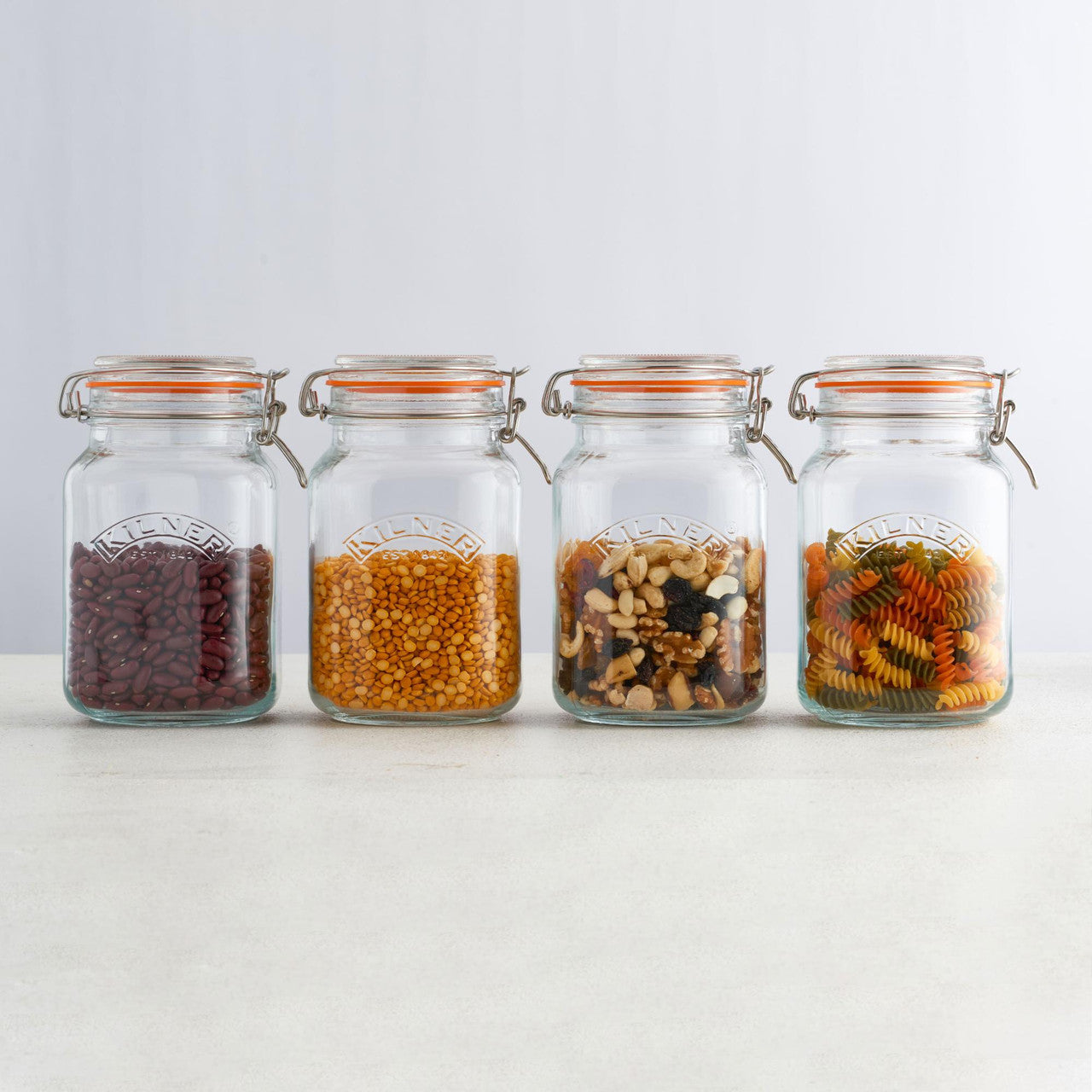 Square Clip Top Jar, 1.5 Litre