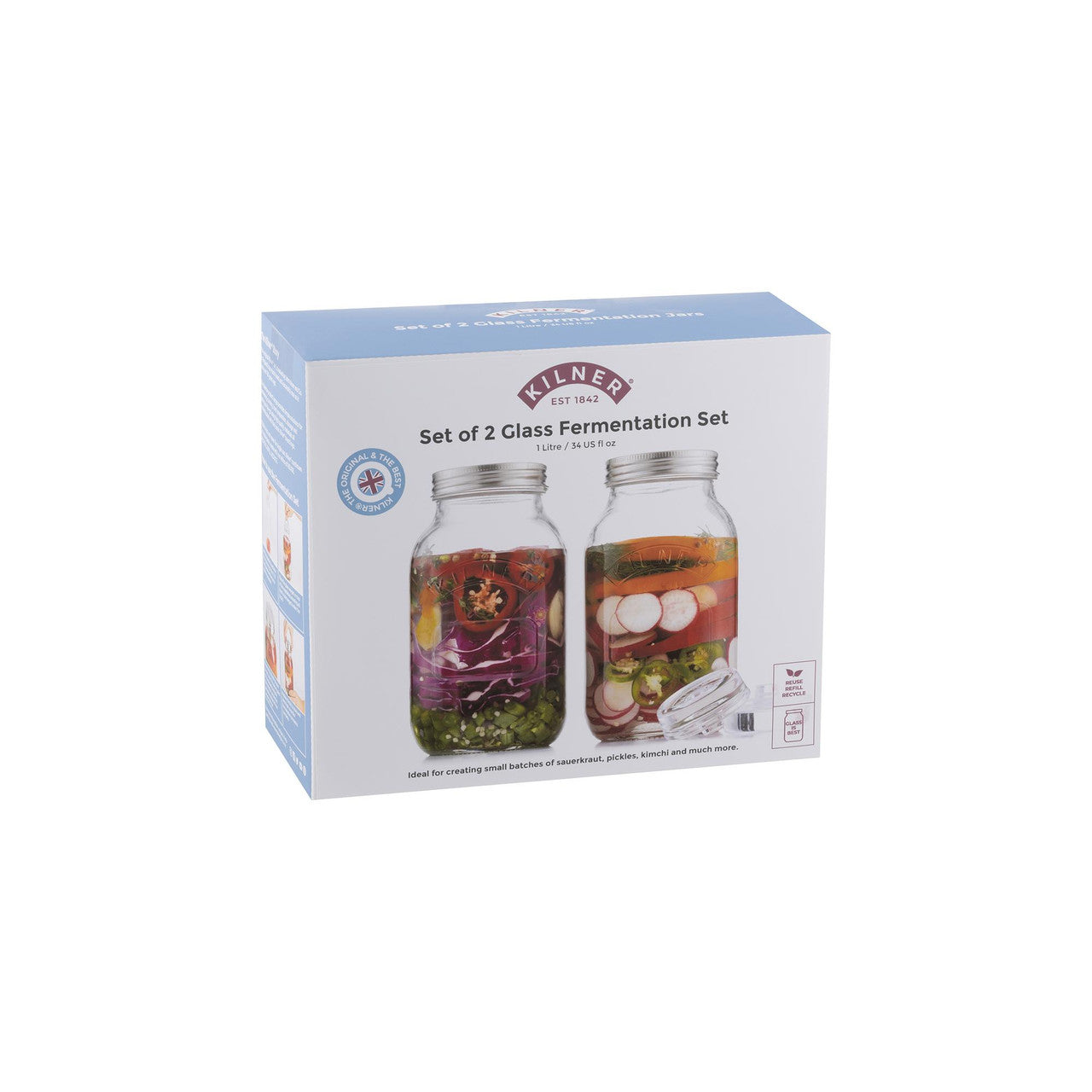 Fermentation Jar Set of 2 - 1 Litre