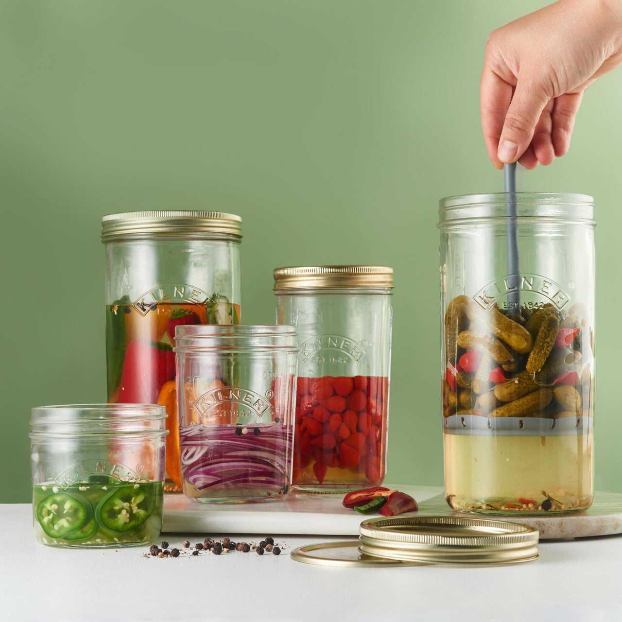 Pickle Jar with Lifter, 1 Litre