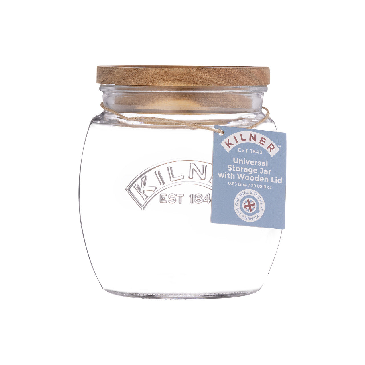 Kilner 通用罐，带木盖 - 850 毫升