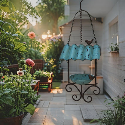 Corrugated Hanging Birdfeeder 27x47-85cm