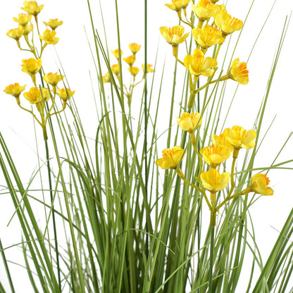 Potted Artificial Grassy Spring Wildflower 50x50x85cm