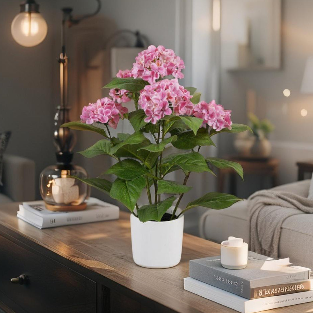 Potted Artificial Hydrangea 35x35x50cm