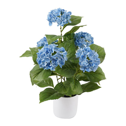 Potted Artificial Blue Hydrangea 35x35x50cm