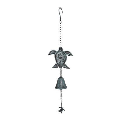 Hanging Turtles w/Cast Iron Bell 14.5x7.5x62cm