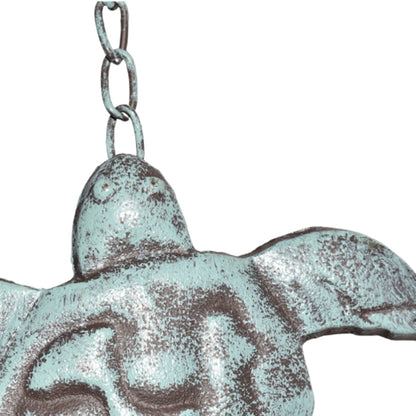 Hanging Turtles w/Cast Iron Bell 14.5x7.5x62cm