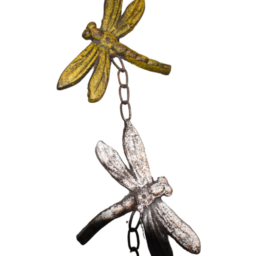 Hanging 4 Dragonflies w/Cast Iron Bell 8x8x84cm