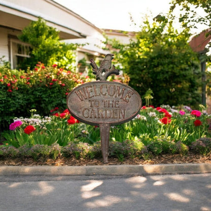 Welcome to the Garden Cast Iron Stake 20x1x32.5cm