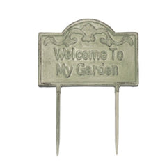 Welcome to My Garden' Cast Iron Stake 23x0.75x31cm