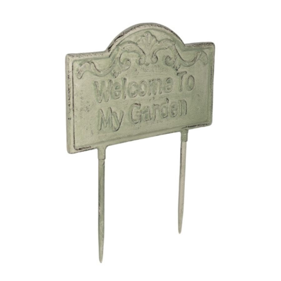 Welcome to My Garden' Cast Iron Stake 23x0.75x31cm