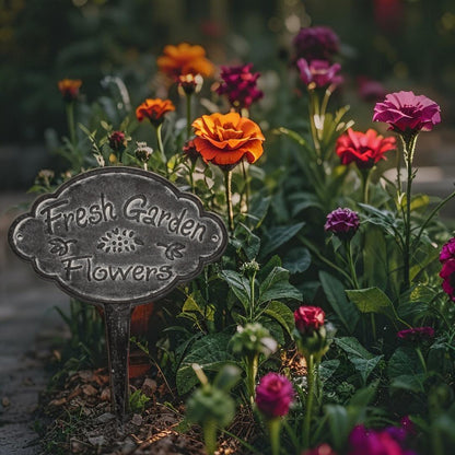 Fresh Flowers' Cast Iron Stake 24x0.5x29cm