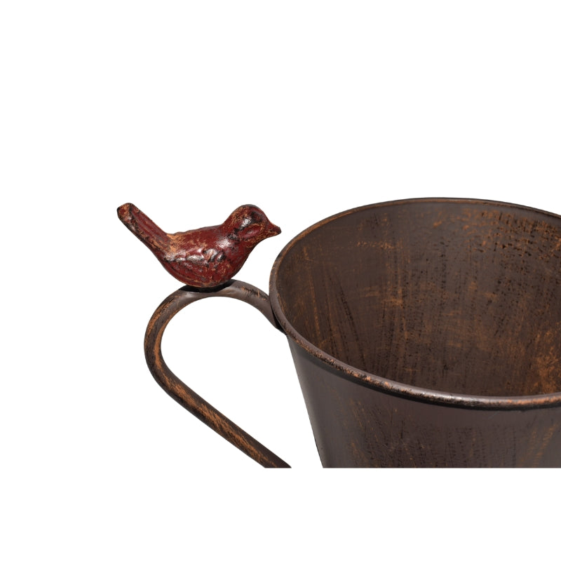 Watering Can Shape Potplanter w/yellow flower 34x16x19cm