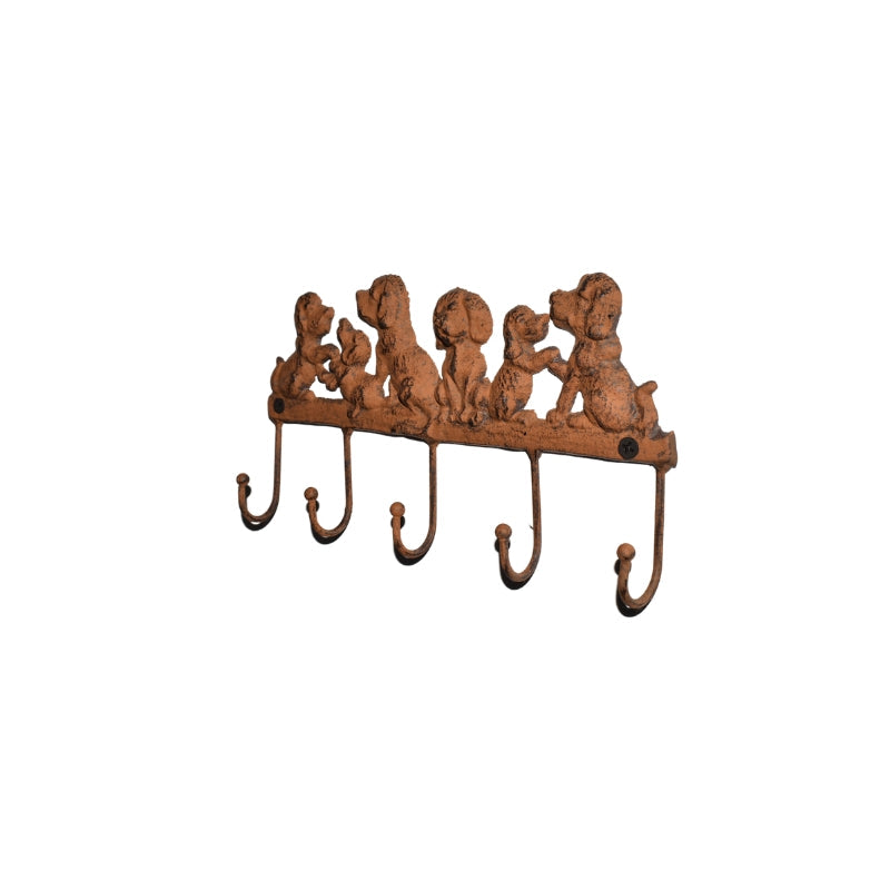 Cute Dogs 5-Hook Wall Hanging 22.5x2.5x12cm