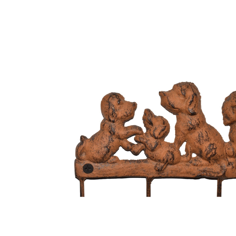 Cute Dogs 5-Hook Wall Hanging 22.5x2.5x12cm