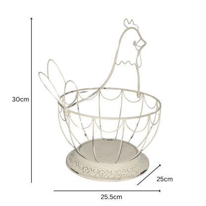 Chicken Shape Footed Bowl/Basket 30x25x25.5cm