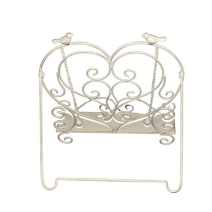 Heart-Shape Recipe/Book Stand w/Birds 32.5x25x35cm