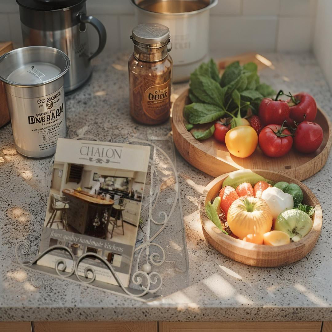 Heart-Shape Recipe/Book Stand w/Birds 32.5x25x35cm