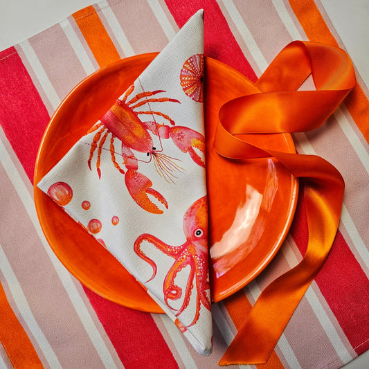 Ocean Napkins - Pink/Orange
