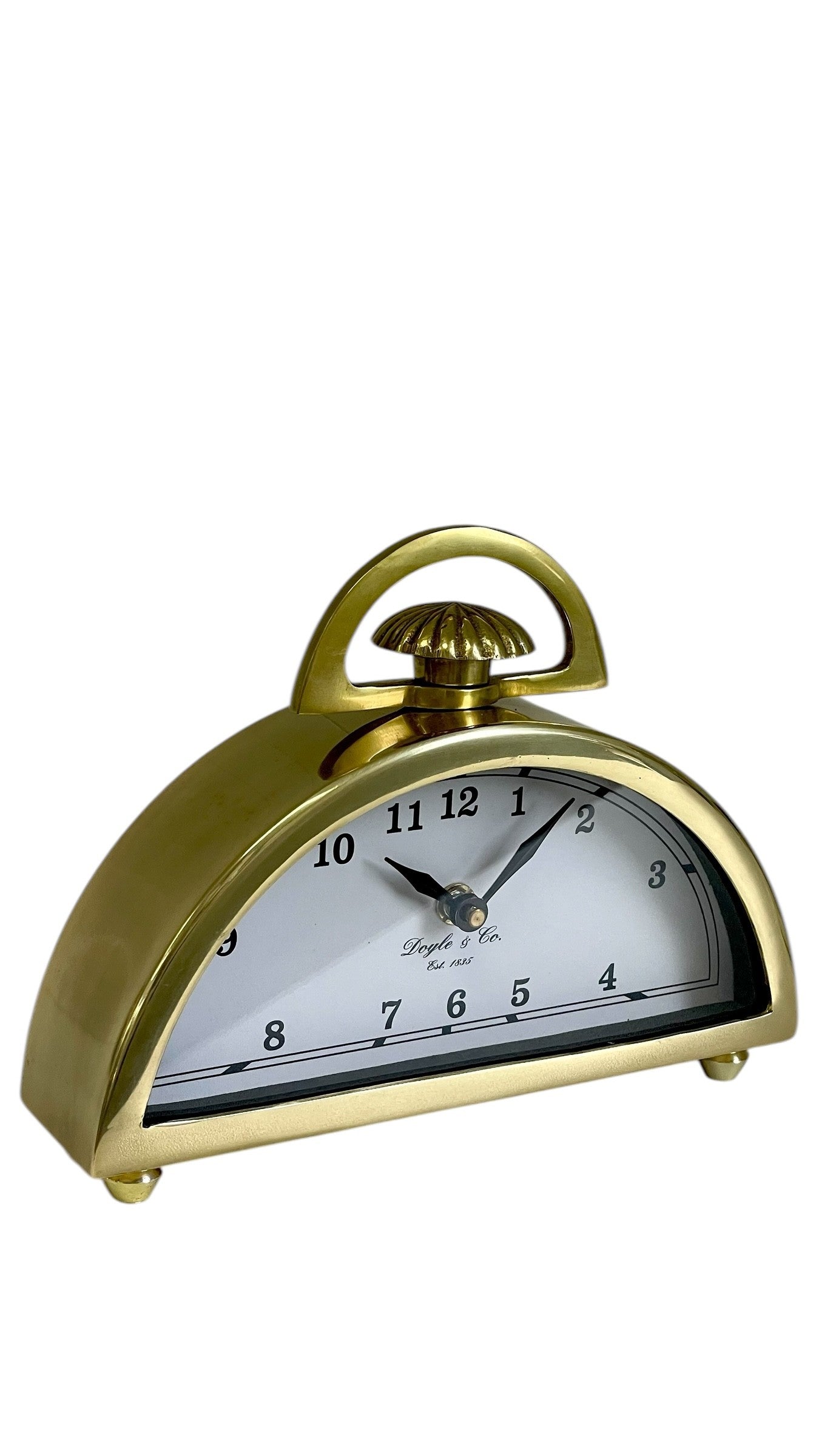 108P Crescent Gold Clock 21X17Cm