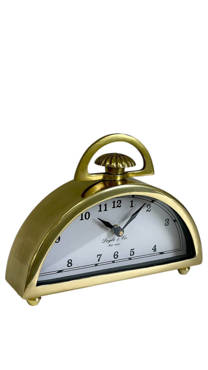108P Crescent Gold Clock 21X17Cm