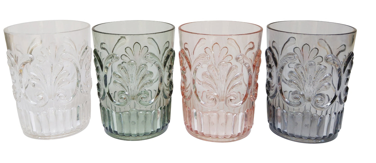 10Pk - Acrylic Tumbler Scollop Blush