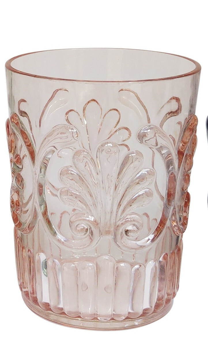 10Pk - Acrylic Tumbler Scollop Blush