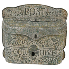 Welcome to Our Hive Postbox 40.5x8.5x35.5cm