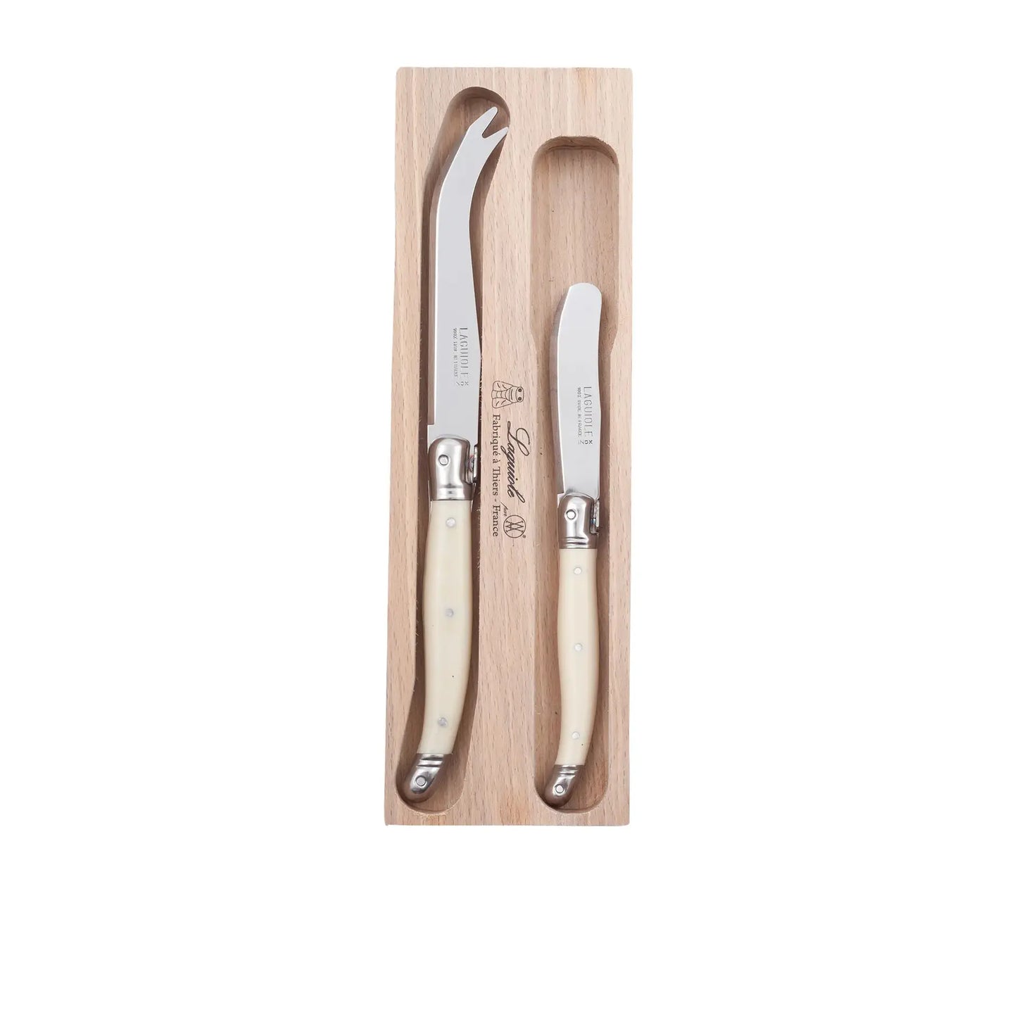 Laguiole by Andre Verdier - Debutant Cheese Knife - Set 2pc - Ivory