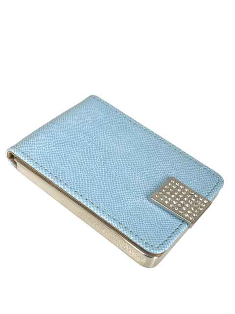 119Q - Reptile Grain Light Blue Card Holder