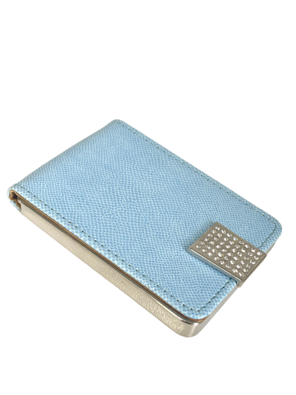 119Q - Reptile Grain Light Blue Card Holder