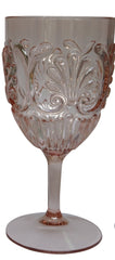 11Pk - Acrylic Wine Glass Scollop: Blush